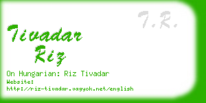 tivadar riz business card